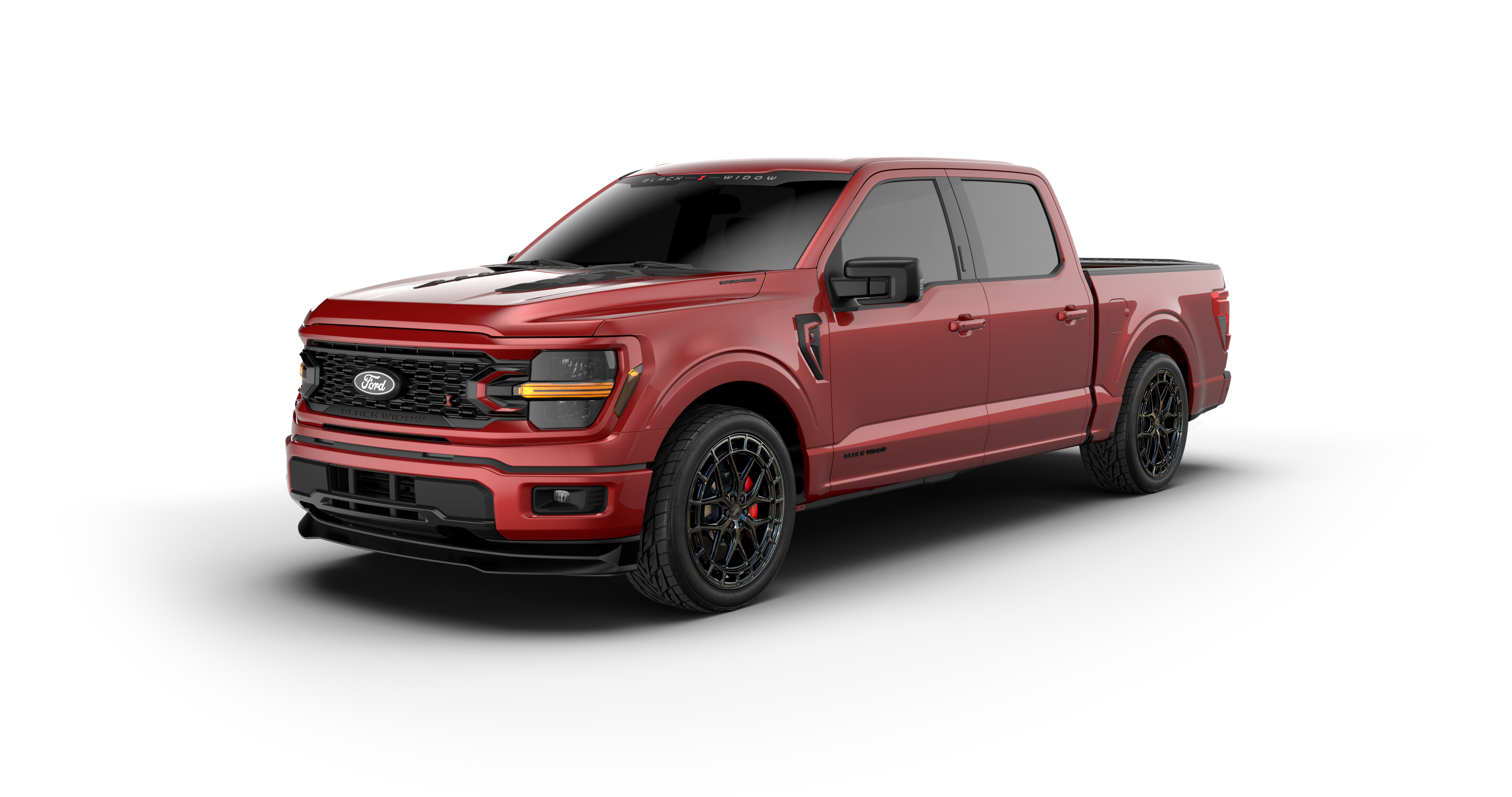 Lowered Black Widow F-150 - Rapid Red| Fox Factory Vehicles