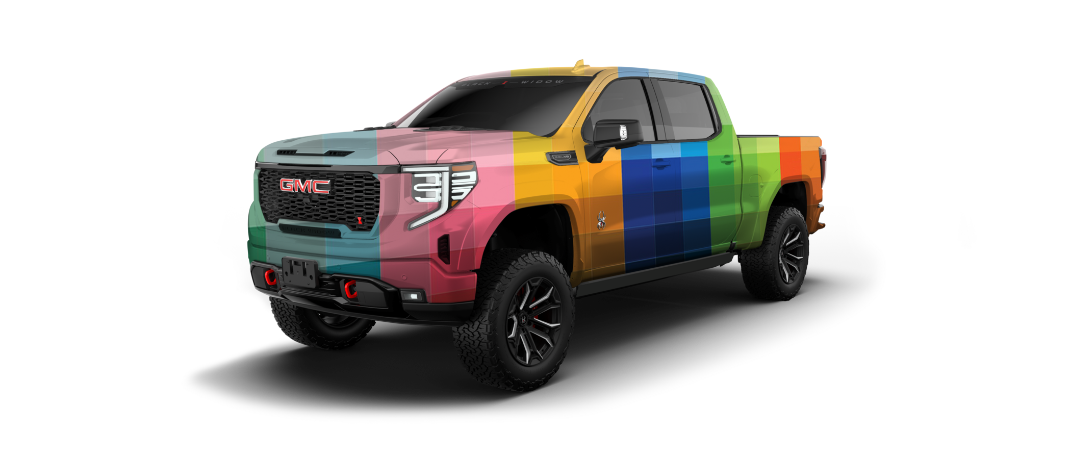 Black Widow GMC SIerra 1500 - Swatches | Fox Factory Vehicles