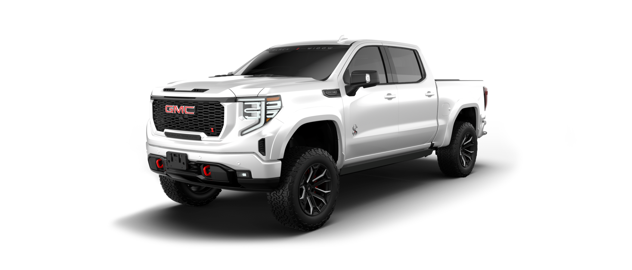 Black Widow GMC Sierra 1500 - Summit White | Fox Factory Vehicles
