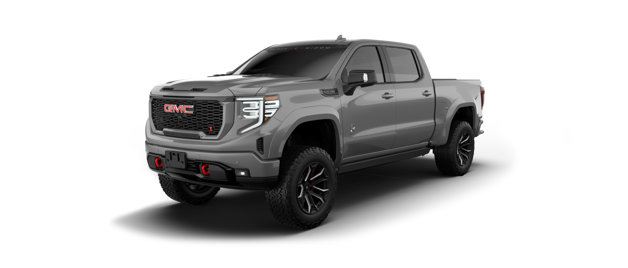 Black Widow GMC Sierra 1500 - Thunderstorm Grey | Fox Factory Vehicles
