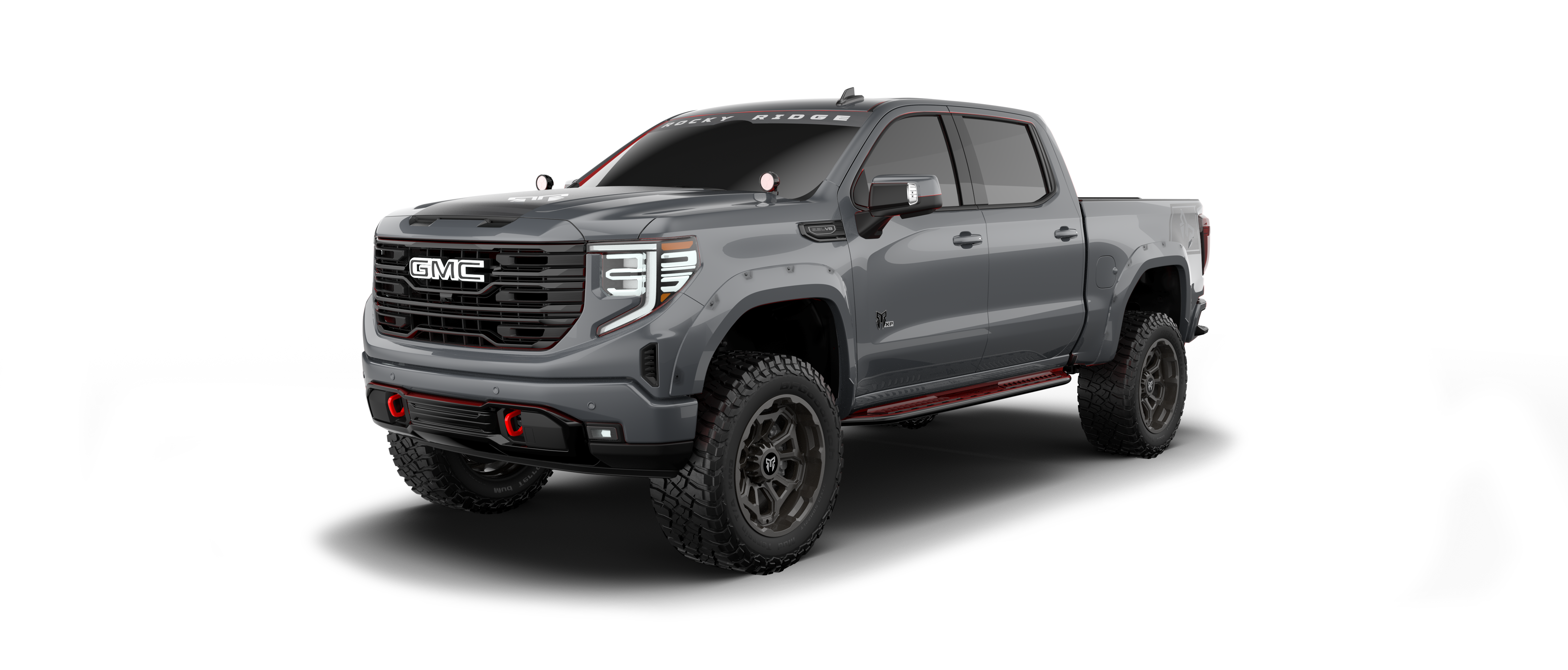 Rocky Ridge GMC Sierra 1500 - Thunderstorm Grey | Fox Factory Vehicles