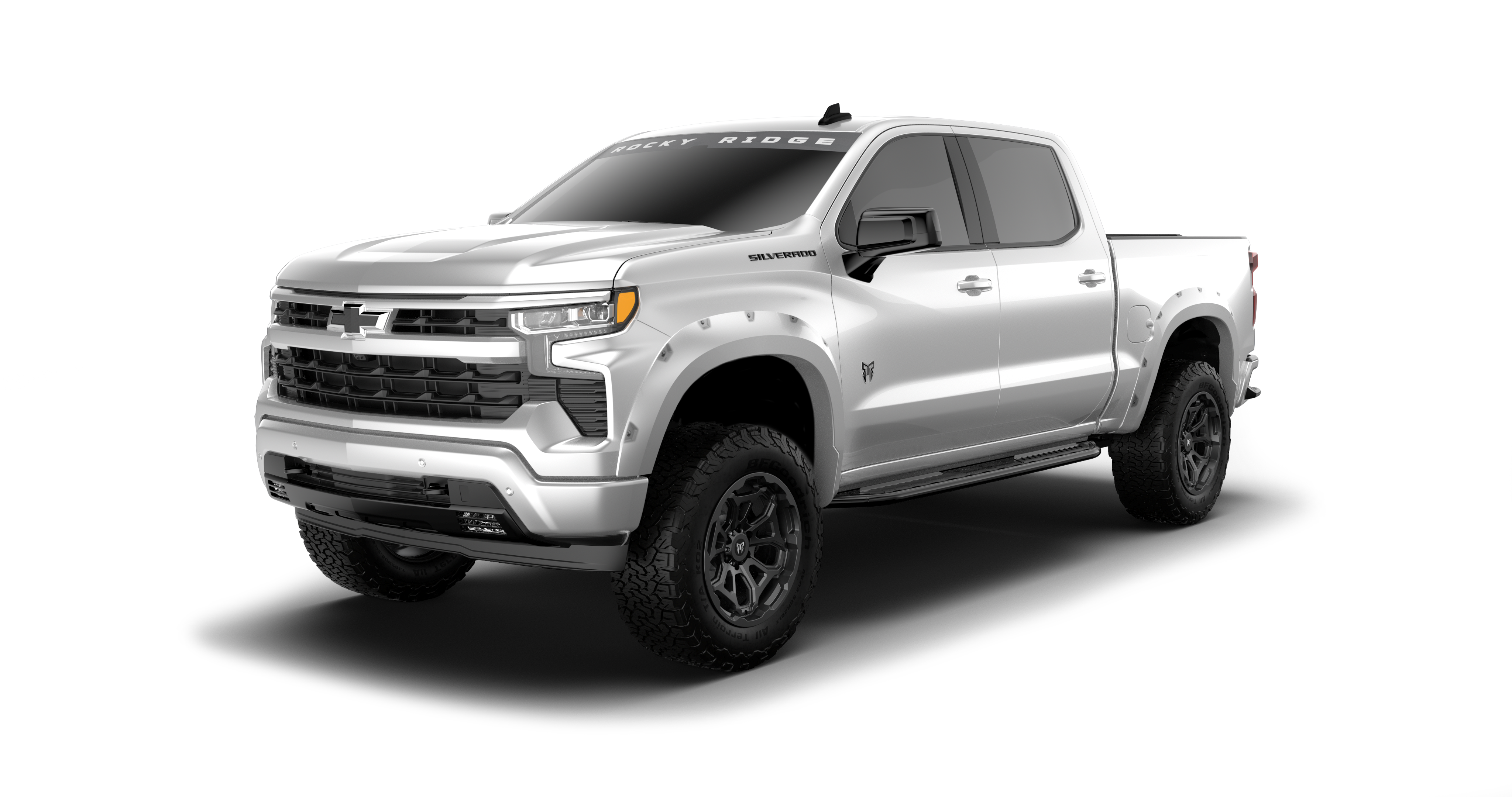 Rocky Ridge Chevy Silverado 1500 - Summit White | Fox Factory Vehicles