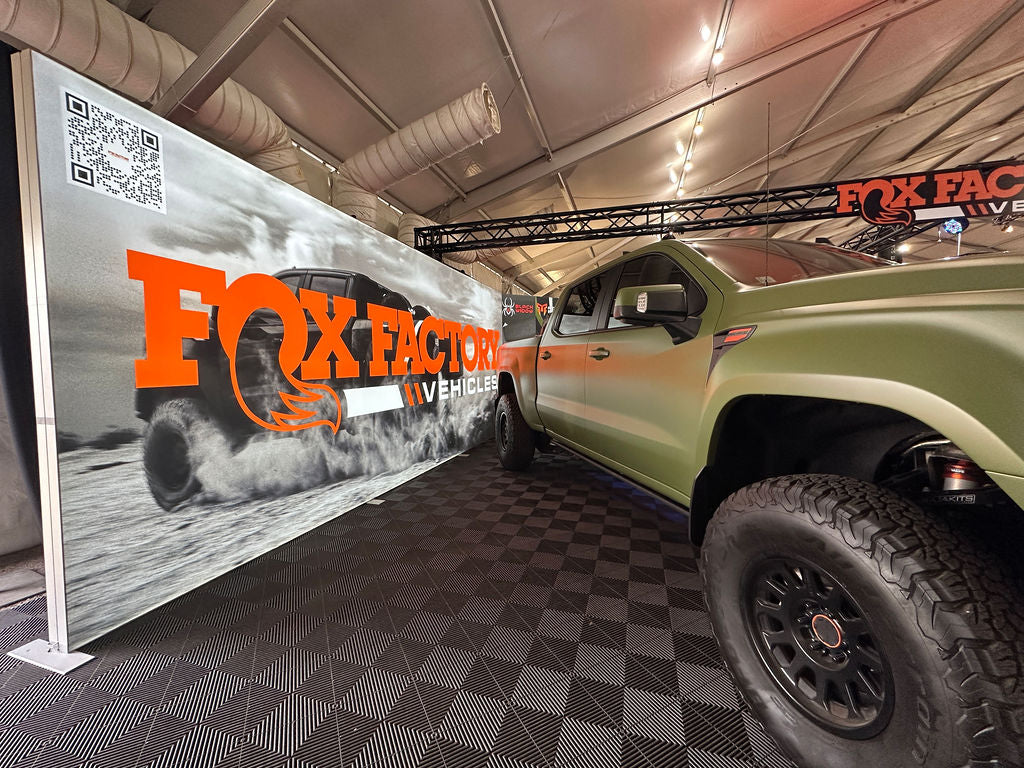 Fox Factory Vehicles booth at Barrett-Jackson in Arizona