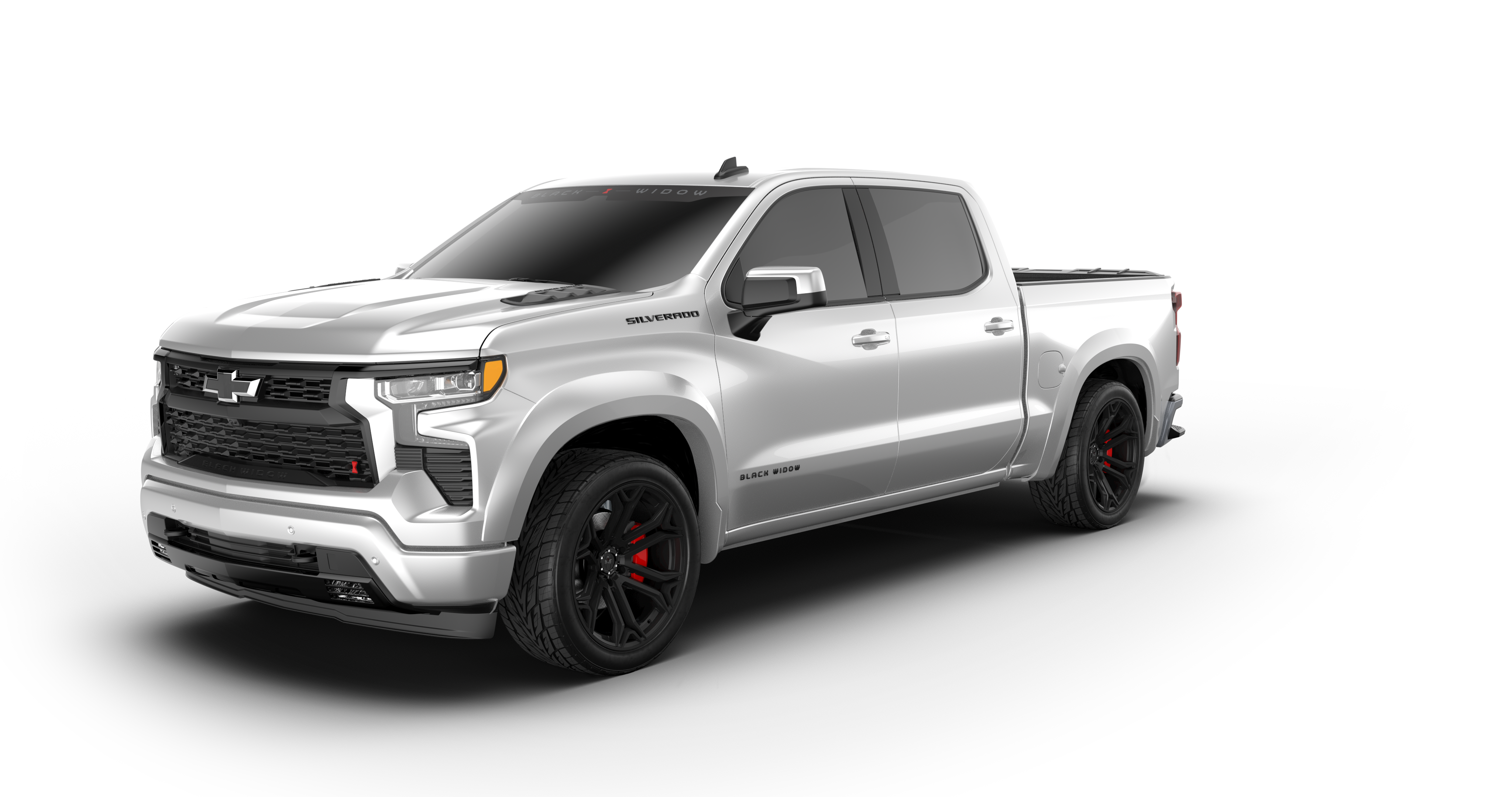 Lowered Black Widow Chevy Silverado 1500 | Fox Factory Vehicles