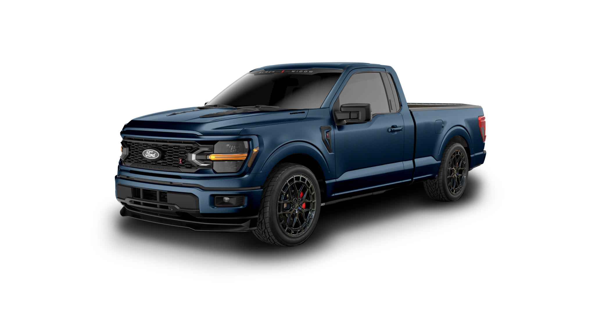 Lowered Black Widow F-150 - Antimatter Blue| Fox Factory Vehicles
