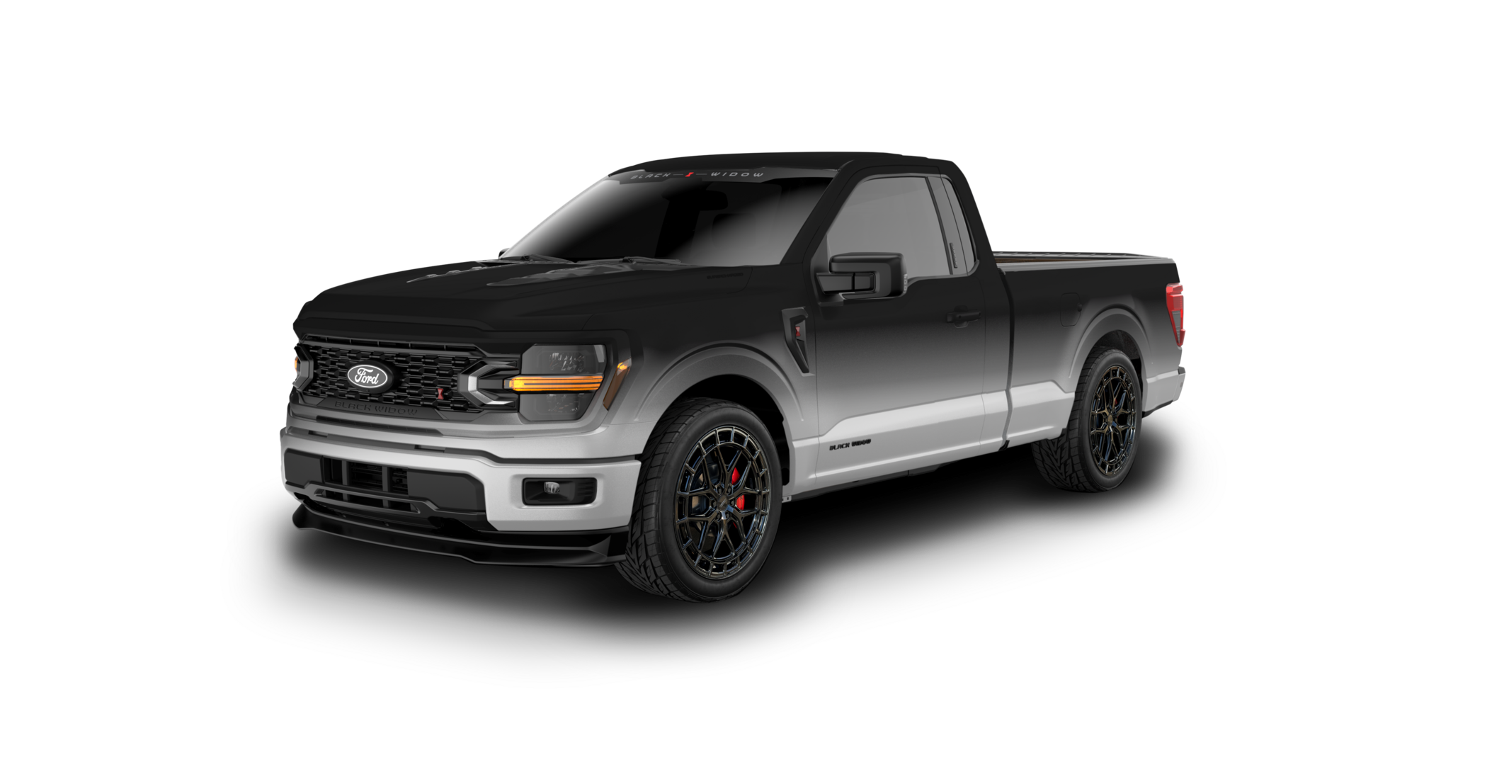 Lowered Black Widow F-150 - Gradient| Fox Factory Vehicles