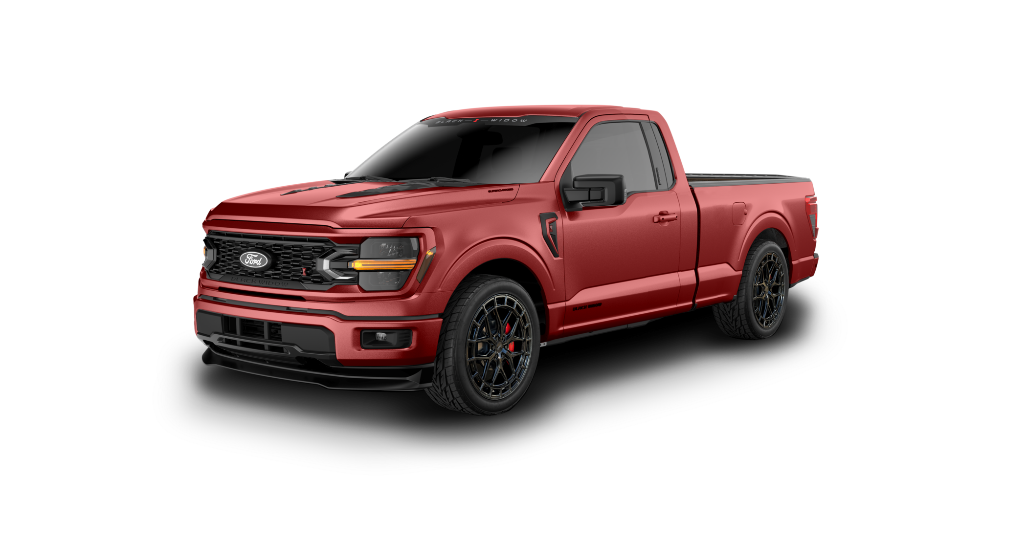 Lowered Black Widow F-150 - Rapid Red| Fox Factory Vehicles