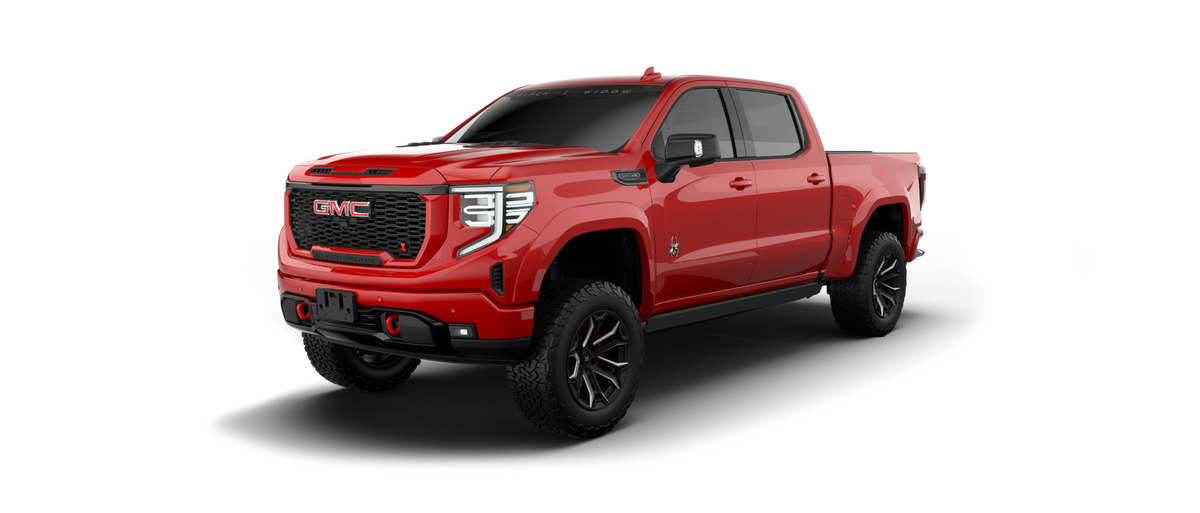 Black Widow GMC Sierra 1500 - Cardinal Red | Fox Factory Vehicles